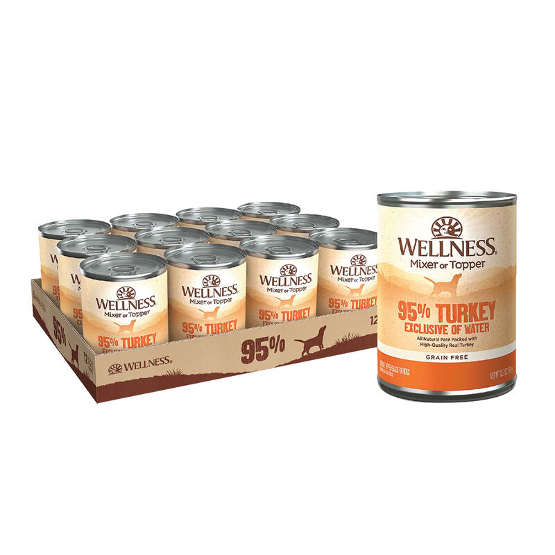 Wellness, Canned Dog Food, Mixers & Toppers, 95% Turkey - 13 oz - Wet Dog Food image number null