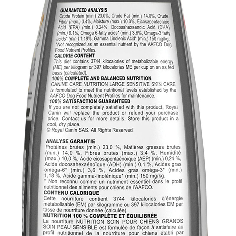 Royal Canin, Canine Care Nutrition Sensitive Skin Care Adult Large - Dry Dog Food image number null