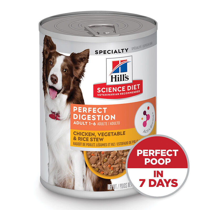 Science Diet, Adult - Perfect Digestion - Chicken, Vegetable & Rice Stew - 363 g - Wet Dog Food image number null