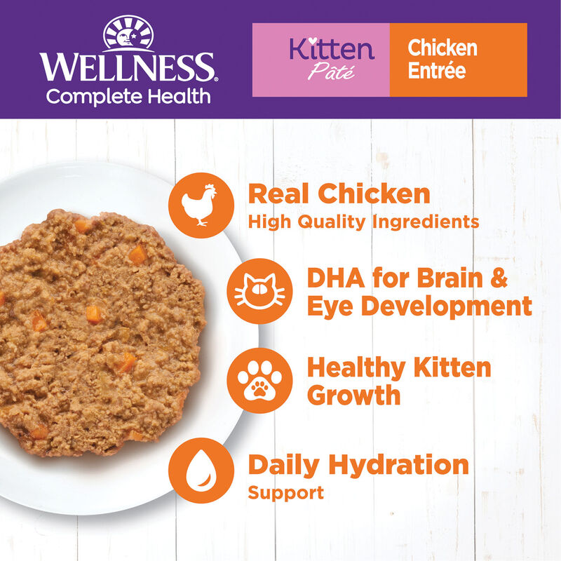Wellness, Canned Cat Food, Complete Health, Kitten - 3 oz - Wet Cat Food image number null