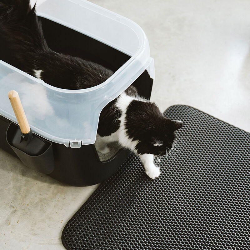 BeOneBreed, Luxury Litter Box w/ Bamboo Top - Large - Black image number null