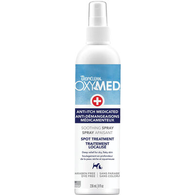 Tropiclean, OxyMed Medicated Anti itch Spray for Pets - 8 oz