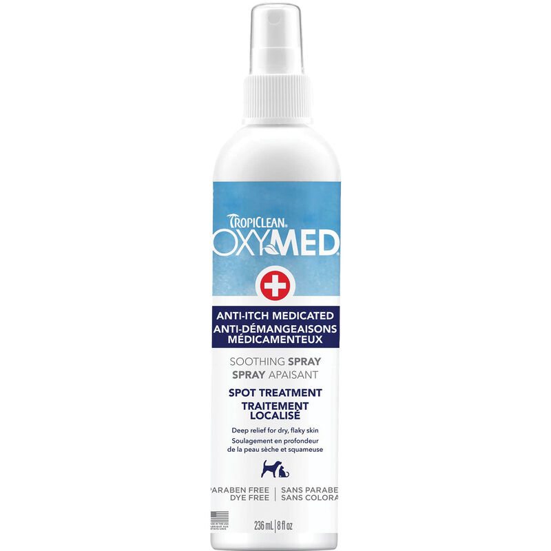 Tropiclean, OxyMed Medicated Anti itch Spray for Pets - 8 oz image number null