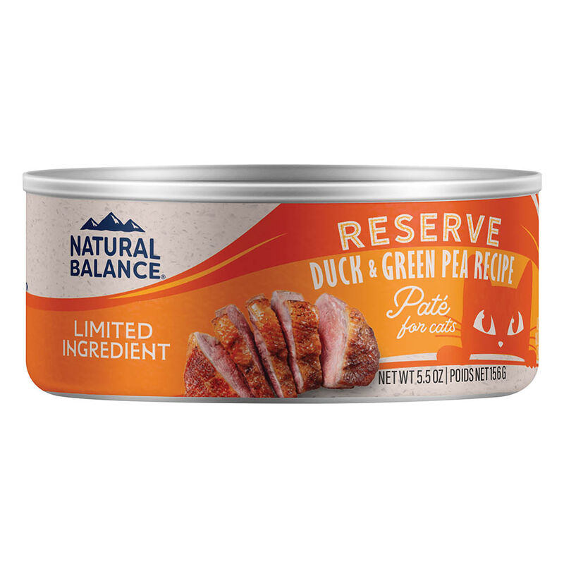 Natural Balance, Cat Can L.I.D. Duck & Green Pea  - 5.5 oz - Wet Cat Food image number null