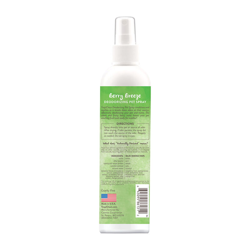 Tropiclean, Berry Breeze Deodorizing Pet Spray - 8 oz image number null