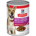 Science Diet, Adult Savory Stew with Beef & Vegetables Canned Dog Food, 363 g - Wet Dog Food image number null
