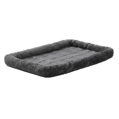 Mid West, Quiet Time, Bolster Bed, Synthetic Sheepskin - Gray