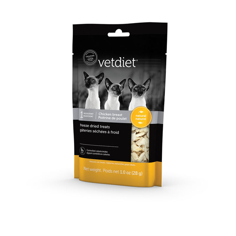 Vetdiet, Freeze Dried Cat Treats - Chicken Breast - 28 g - Freeze Dried Cat Treat image number null