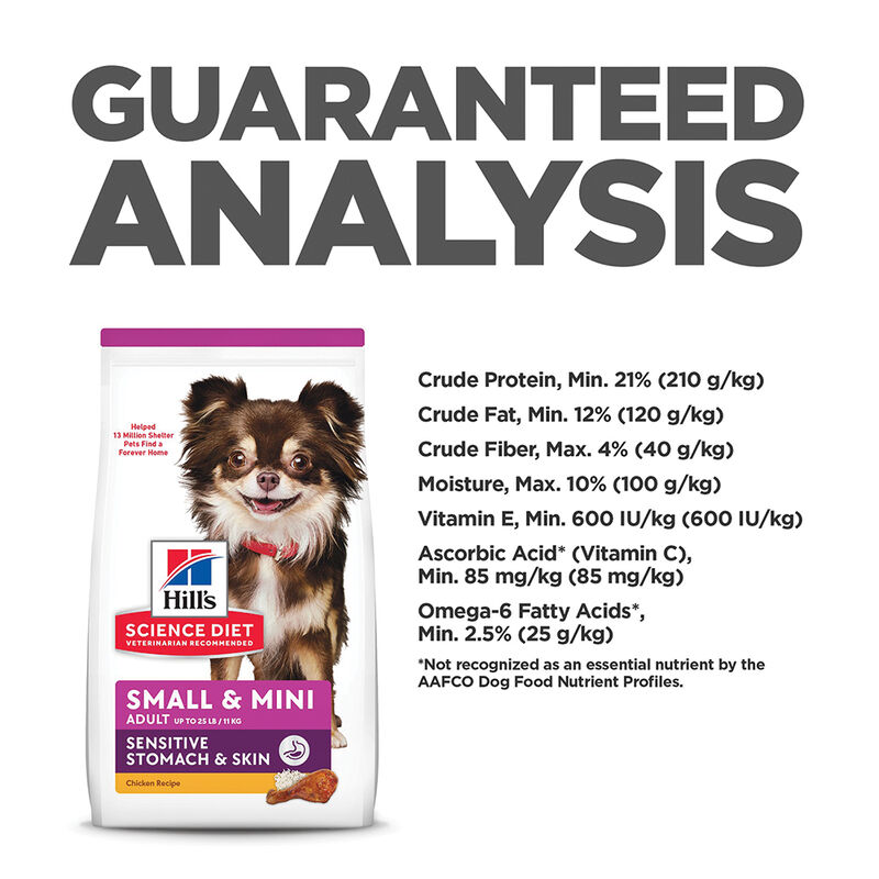 Science Diet, Adult Sensitive Stomach & Skin Small & Mini Chicken Recipe Dry Dog Food - Dry Dog Food image number null