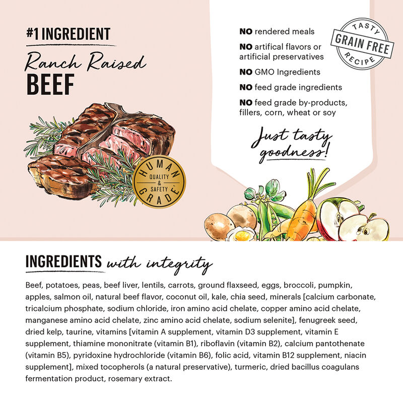 The Honest Kitchen, Grain Free Whole Food Clusters - Beef - Dry Dog Food image number null