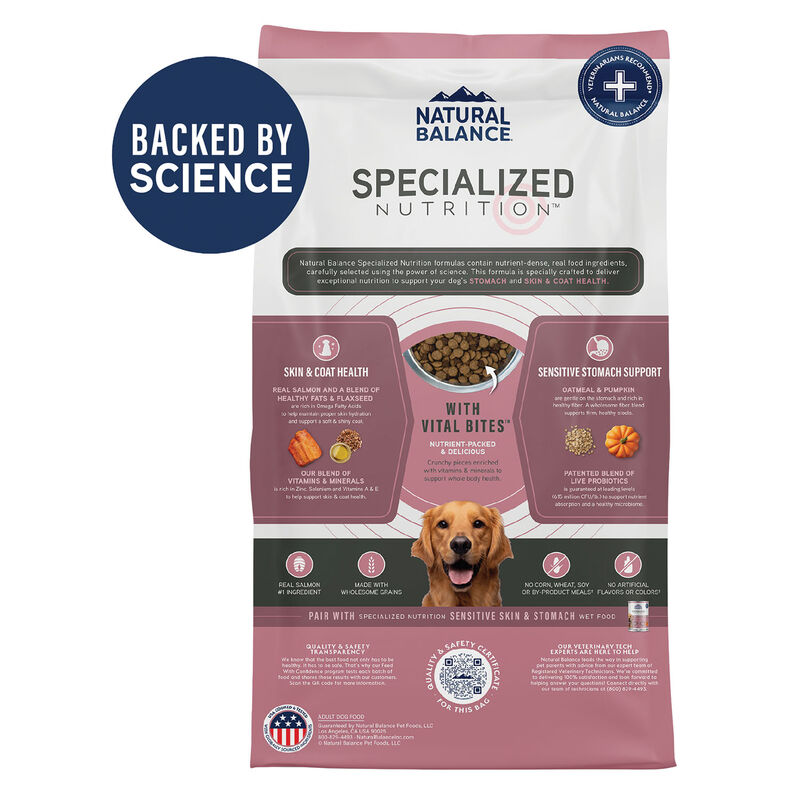 Natural Balance, Specialized Nutrition - Sensitive Skin & Stomach Salmon & Oatmeal Formula - Dry Dog image number null