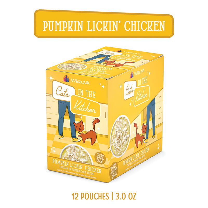 Weruva, Pouch, Feline Adult - Pumpkin Lickin Chicken - 85 g - Shreds - Wet Cat Food image number null