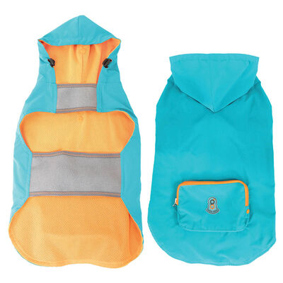 Hooded Rain Poncho - Turquoise