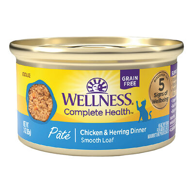 Wellness, Canned Cat Food, Complete Health, Chicken & Herring - Wet Cat Food