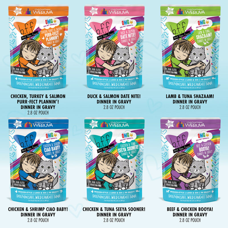 Weruva, Pouch, Feline Adult - Potluck Variety 12pk - 80 g - Minced  - Wet Cat Food image number null