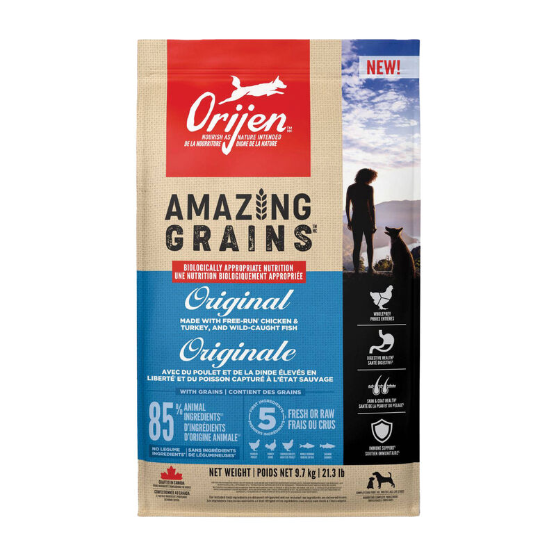 Orijen, Amazing Grains - Original - Chicken, Turkey, & Wild-Caught Fish - Dog Food image number null