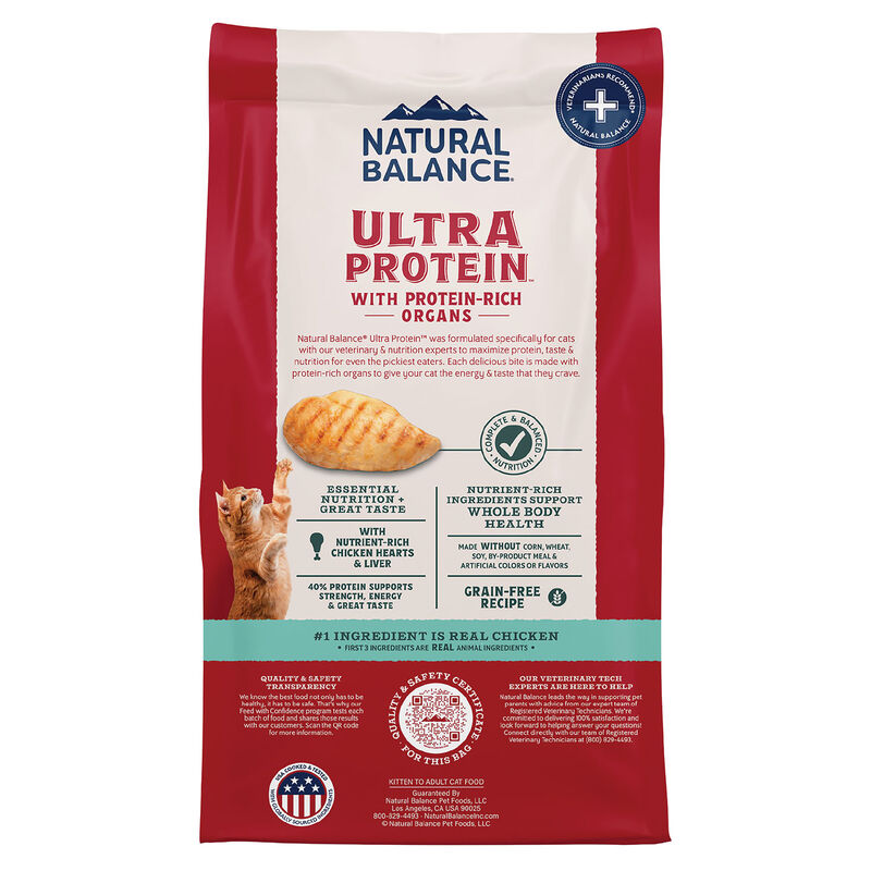Natural Balance, Ultra Protein - Chicken & Chicken Meal Recipe - Dry Cat Food image number null
