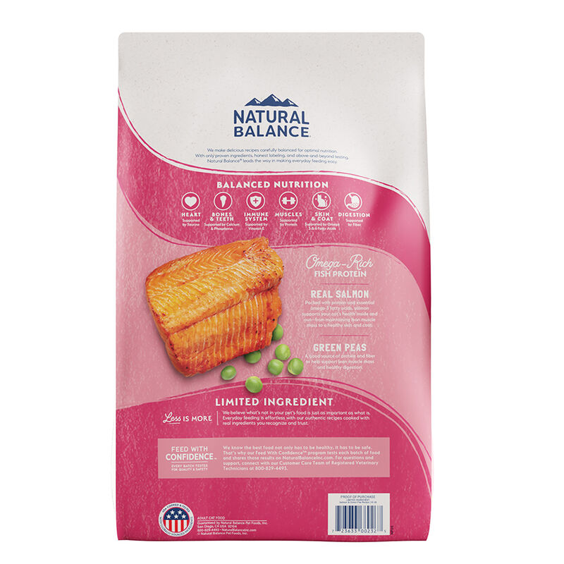 Natural Balance, Cat, Limited Ingredient Diet, Green Peas & Salmon - Dry Cat Food image number null