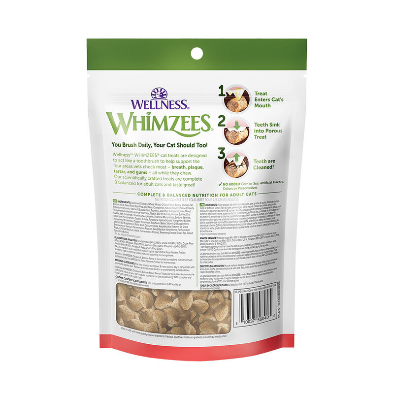 Whimzees, Feline Dental Treats - Chicken & Salmon - 56.69 g image number null