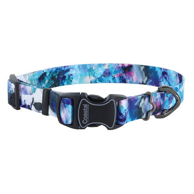 Adjustable Fashion Dog Collar, Rainy Day Floral, Small - 5/8" x 10-14"