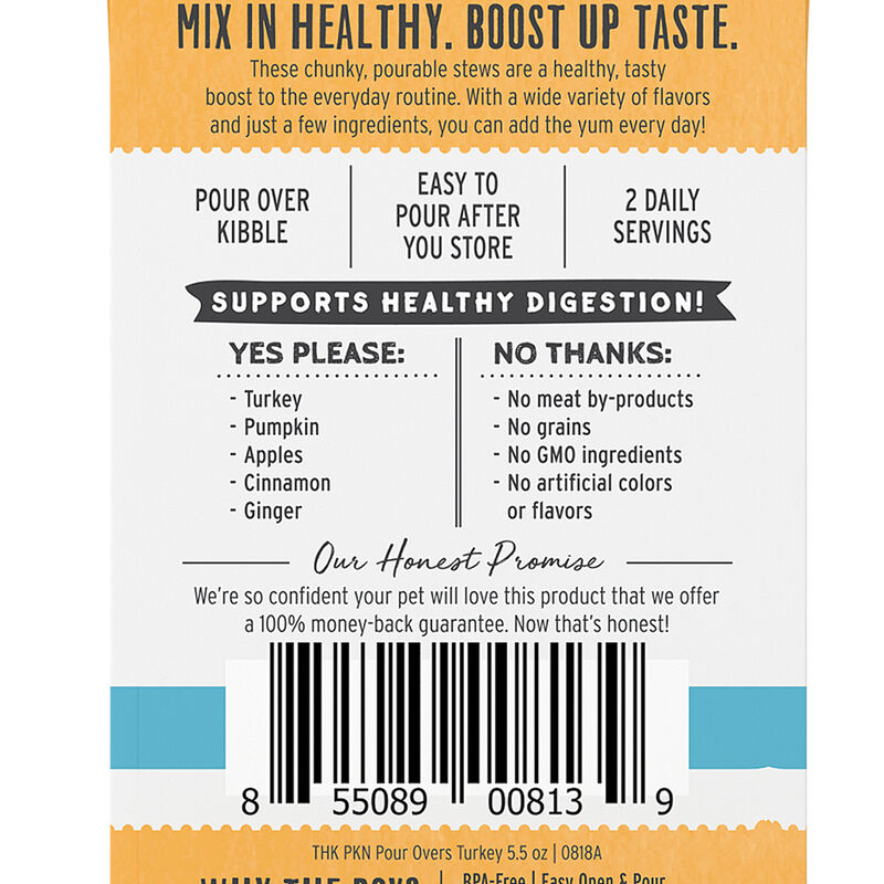 The Honest Kitchen, Pumpkin Pour Overs, Turkey Stew - Wet Dog Food image number null