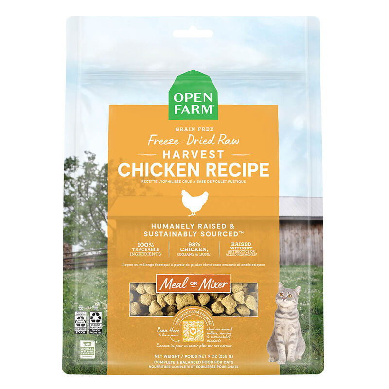 Open Farm, Freeze Dried Raw Morsels - Harvest Chicken - Freeze Dried Cat Food image number null