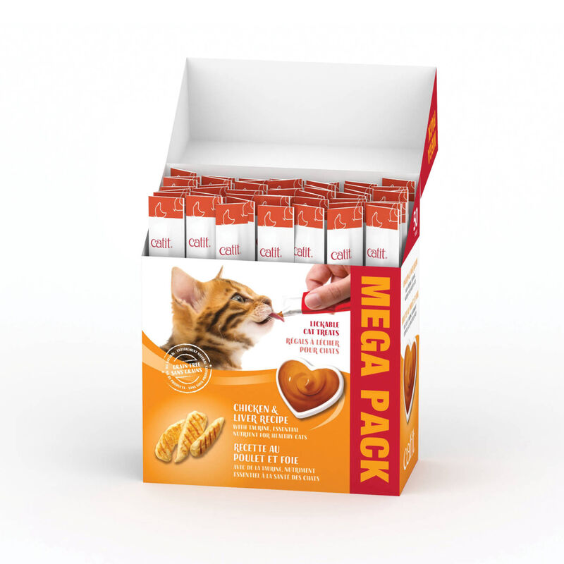 Catit, Creamy Treats  - Chicken & Liver Flavour - 50 pk - Cat Treat image number null