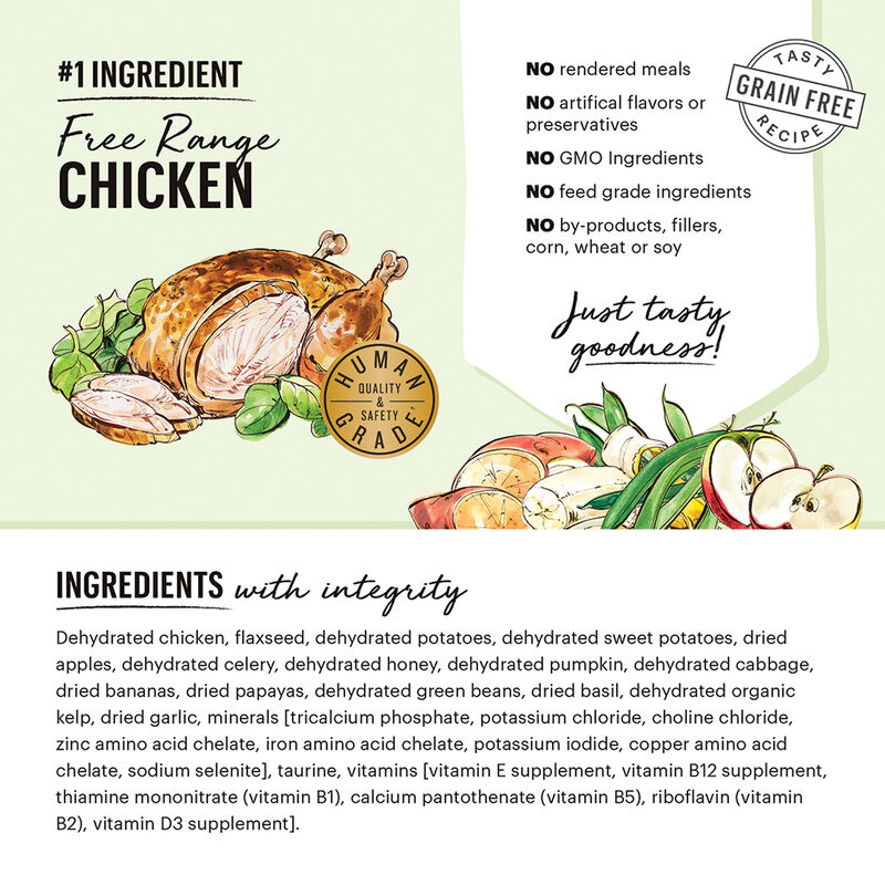 The Honest Kitchen, Adult -Grain Free Chicken - Single Serve - 42.5 g - Freeze Dried Dog Food image number null