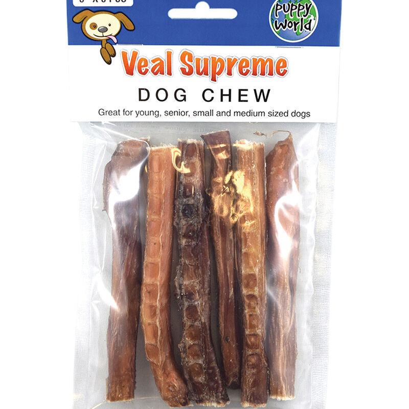 Puppy Love, Puppy World, Supreme Veal Chew - 5" - 6 pk image number null