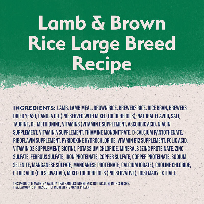 Natural Balance, Adult Large Breed - LID - Lamb & Rice - Dry Dog Food image number null