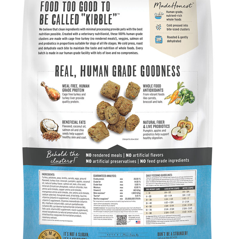 The Honest Kitchen, Grain Free Whole Food Clusters - Turkey - Dry Dog Food image number null