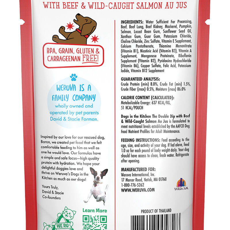 Weruva, Pouch, Adult - Double Dip - 80 g - Minced - Wet Dog Food image number null