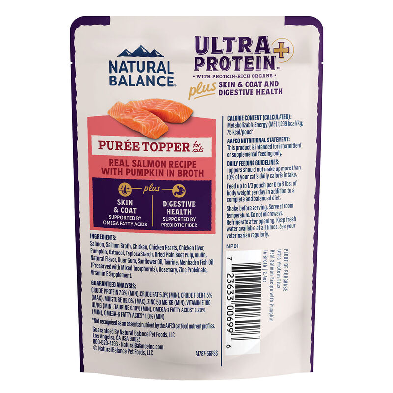 Natural Balance, Ultra Protein Plus - Skin, Coat & Digestive Health - Salmon & Organ Meats Puree Top image number null