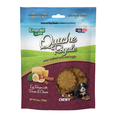 Emerald Pet, Quiche Royale, Bacon & Cheese Chewy Treats - 170 g