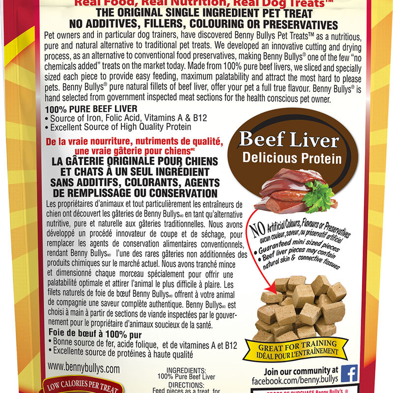 Benny Bully's, Mini Bits - Beef Liver - 50 g - Dog Treat image number null