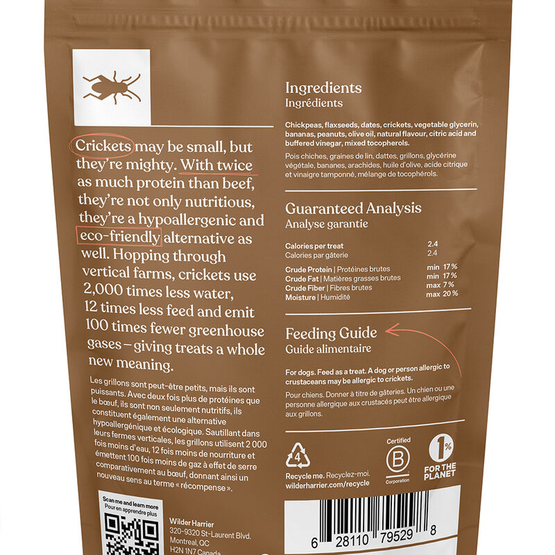 Wilder Harrier, Soft Treats - Cricket Banana Peanut - 130 g image number null