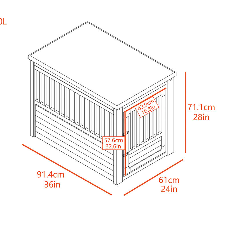 New Age Pet, InnPlace Dog Crate - Antique White image number null
