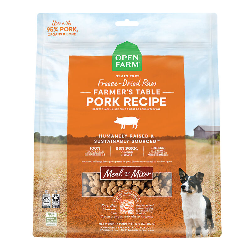 Open Farm, Farmer's Table Pork Freeze Dried Raw Dog Food - Freeze Dried Dog Food image number null