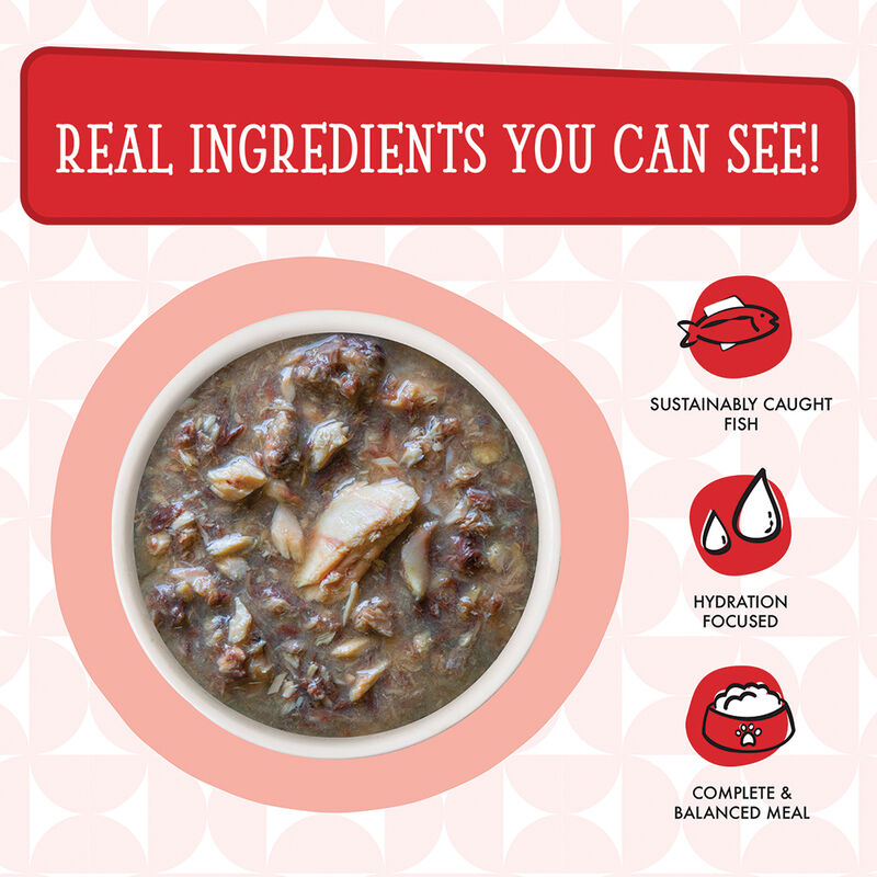 Weruva, Pouch, Feline Adult - Mack, Jack & Sam - 85 g - Shreds - Wet Cat Food image number null