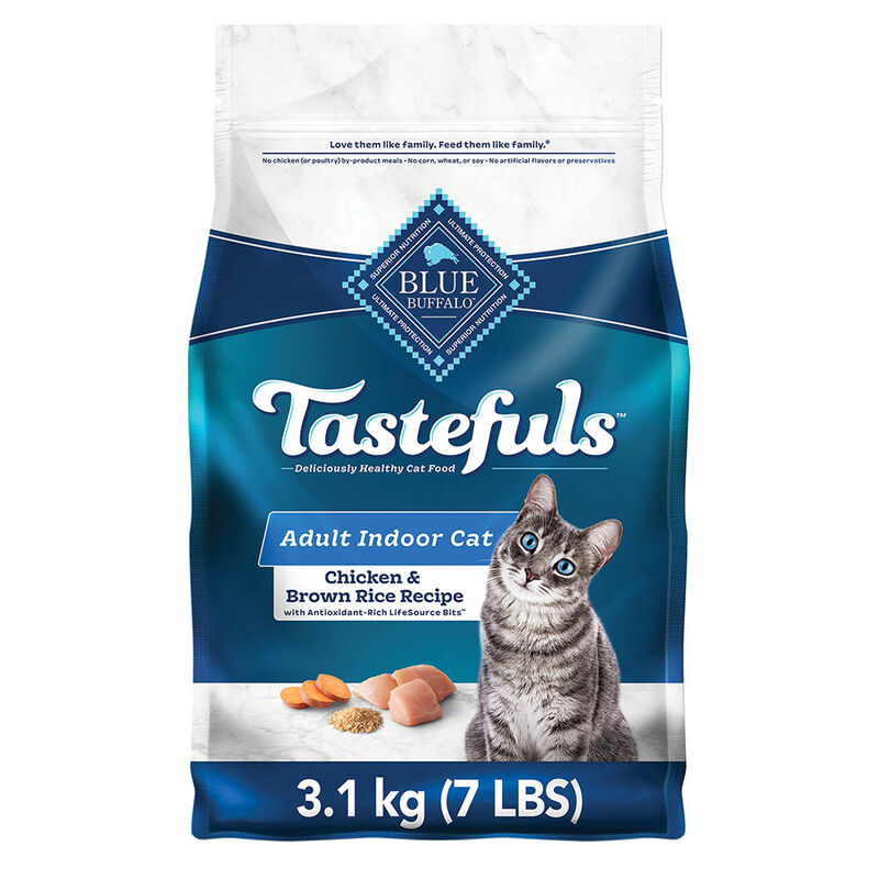 Blue Buffalo Tastefuls Indoor Health Natural Adult Dry Cat Food, Chicken & Brown Rice image number null