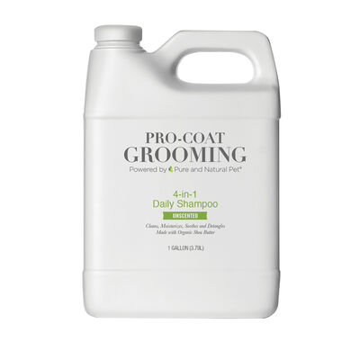 Pro Coat Grooming, 4 in 1 Daily Shampoo - Unscented - 1 Gallon