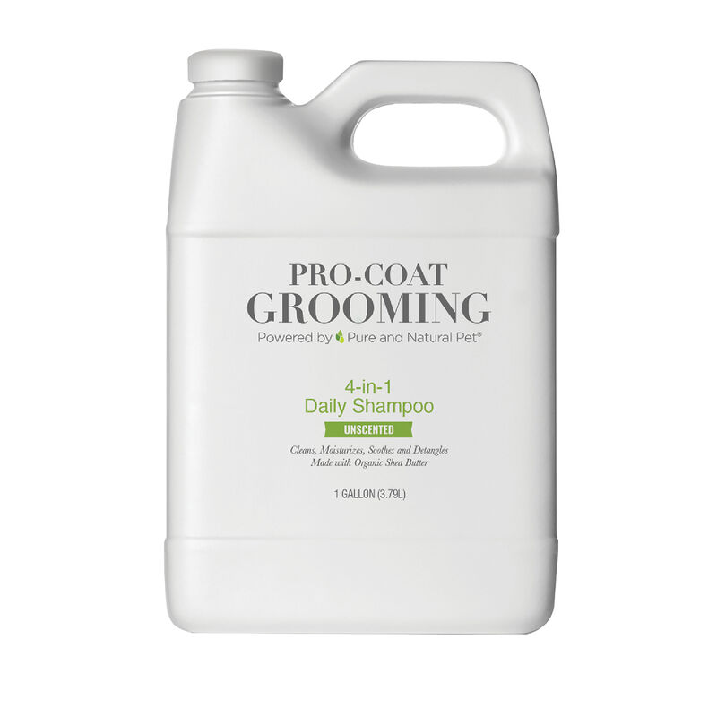 Pro Coat Grooming, 4 in 1 Daily Shampoo - Unscented - 1 Gallon image number null