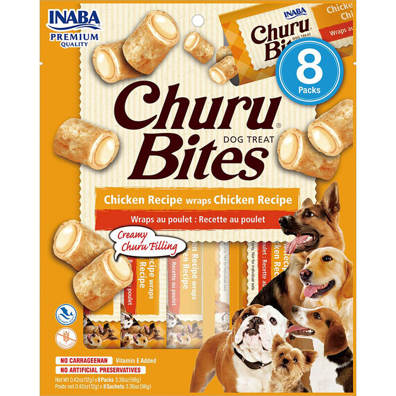 Inaba, Churu Bites Dog Treat - Chicken Wraps - 96 g image number null