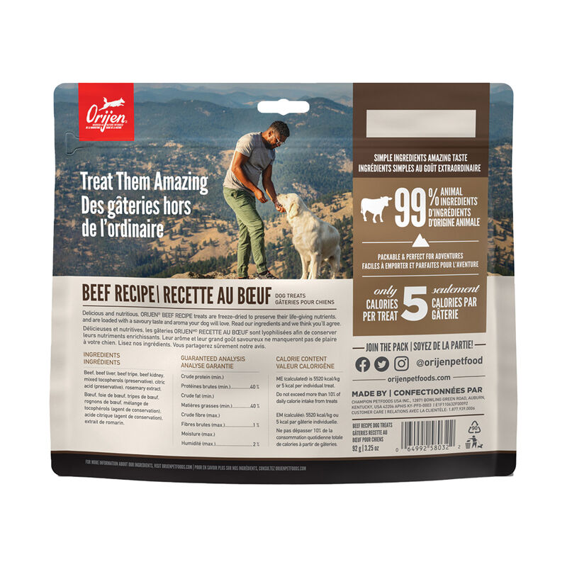 Orijen, Freeze Dried Dog Treat - Ranch-Raised Beef - Freeze Dried Dog Treat image number null