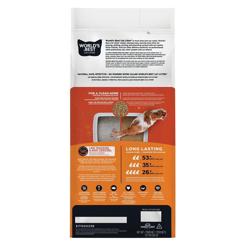 World's Best, Cat Litter, Low Tracking & Dust Control image number null
