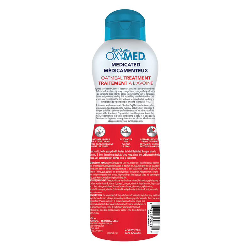 Tropiclean, OxyMed Oatmeal Treatment Rinse - 20 oz image number null