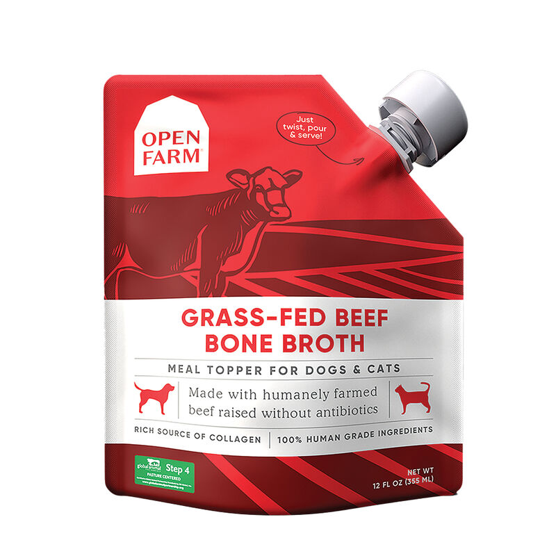 Open Farm, Grass Fed Beef Bone Broth - 340 g - Wet Dog Food image number null