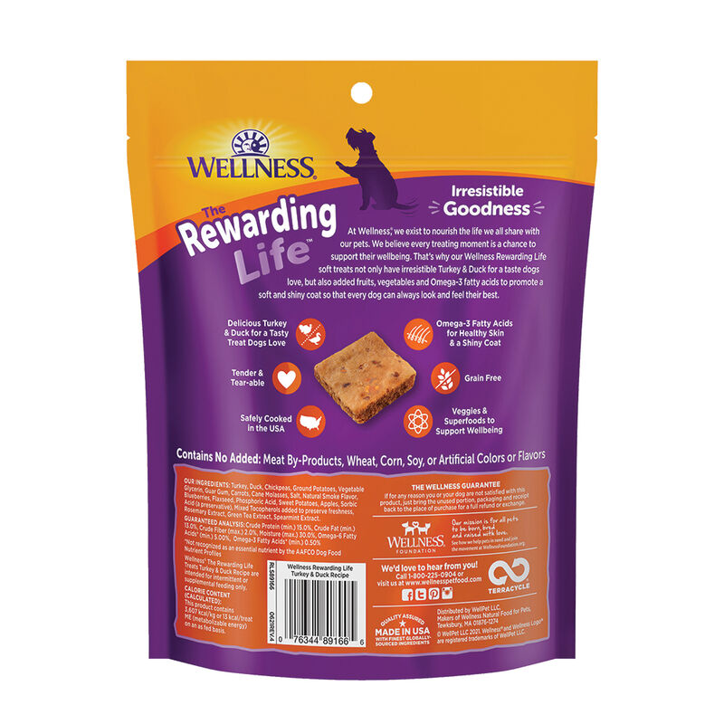 Wellness, Wellbites, Turkey & Duck Soft Dog Treats - 6 oz - Dog Treat image number null