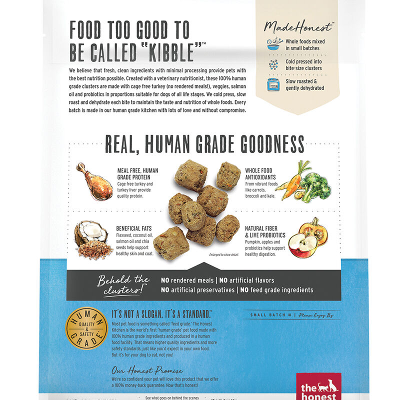 The Honest Kitchen, Grain Free Whole Food Clusters - Turkey - Dry Dog Food image number null