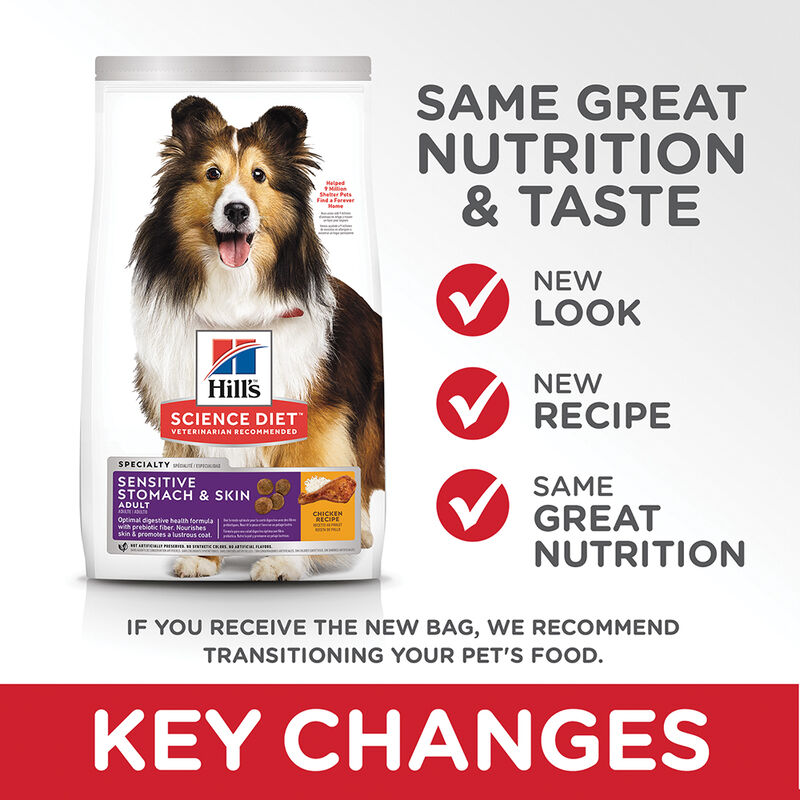 Science Diet, Adult Sensitive Stomach & Skin Chicken Recipe Dry Dog Food - Dry Dog Food image number null